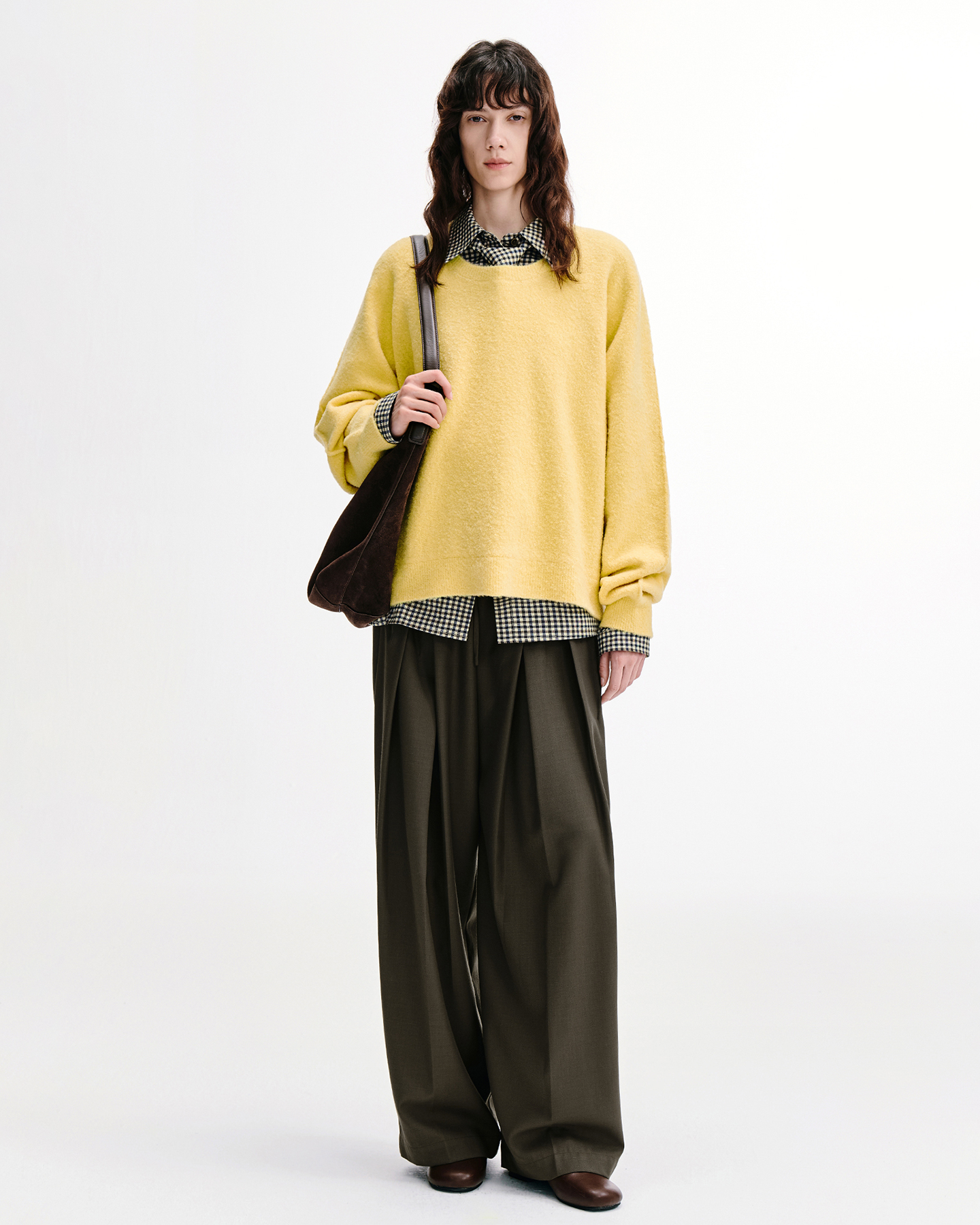 Relaxed Dolman Sleeve Sweater – Wool Blend