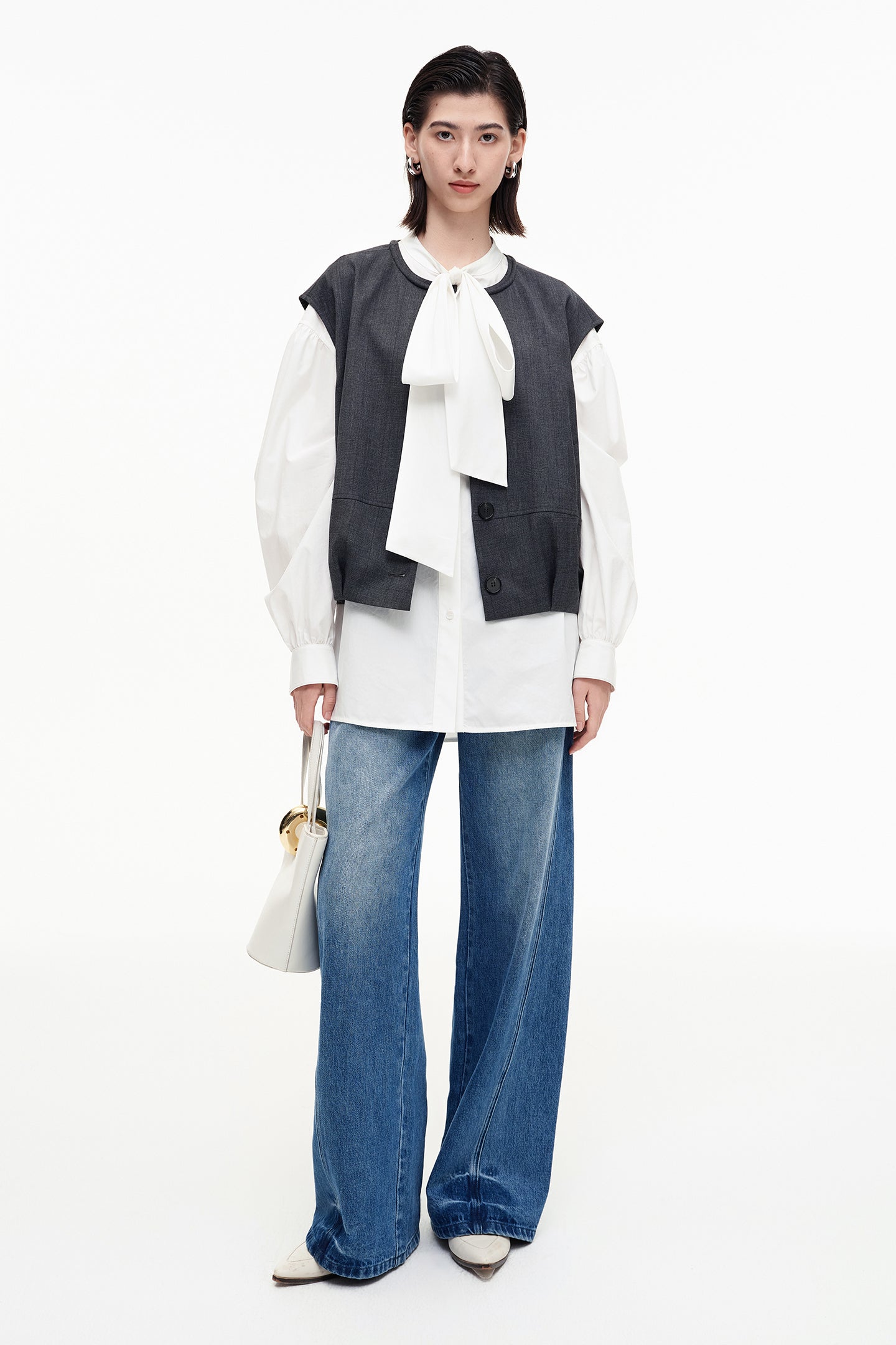 SELFWHO Classic High-Intelligence Jacket, Five-Point Skirt Suit