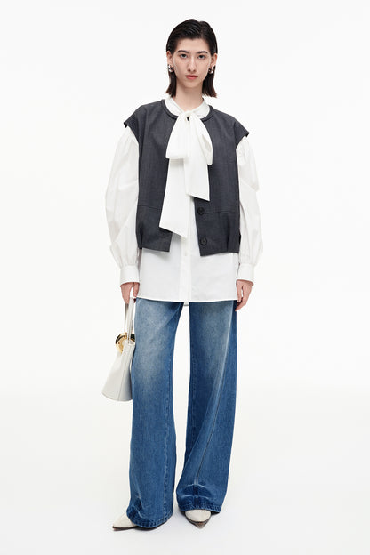 SELFWHO Classic High-Intelligence Jacket, Five-Point Skirt Suit