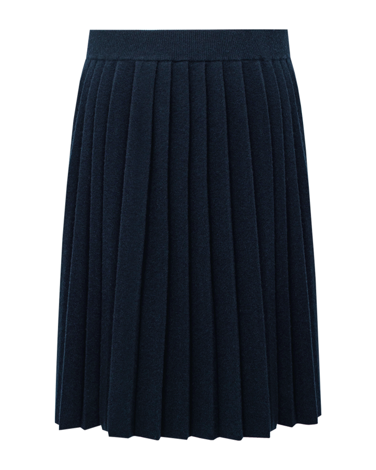 Pleated A-Line Wool Mini Skirt