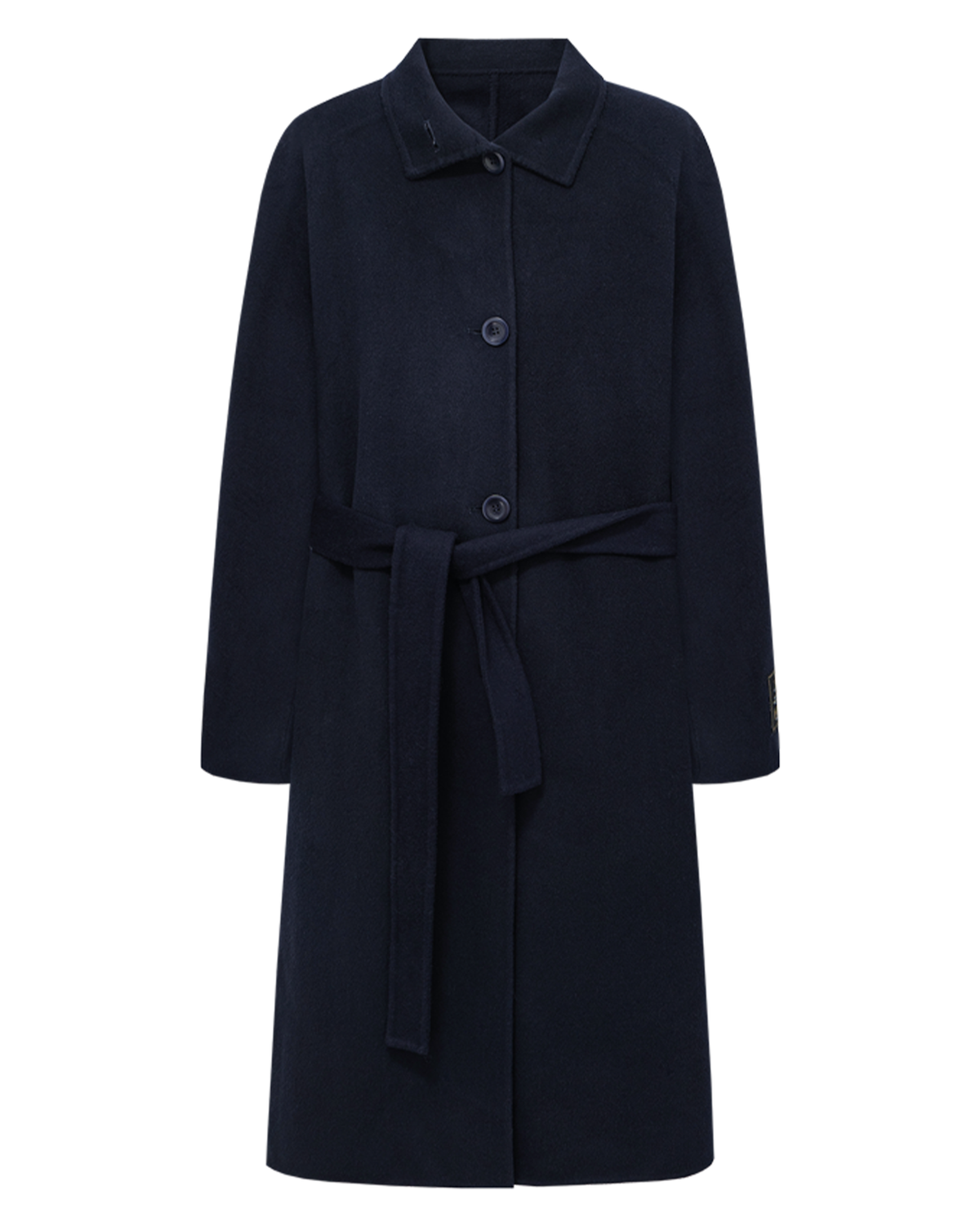 Stand Collar Double Face Wool & Cashmere Coat