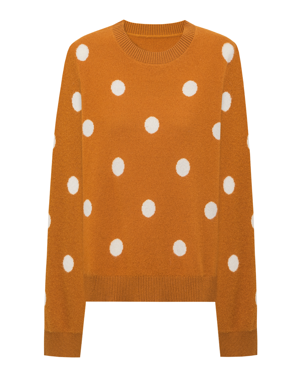 Merino-Blend Polka-Dot Pullover