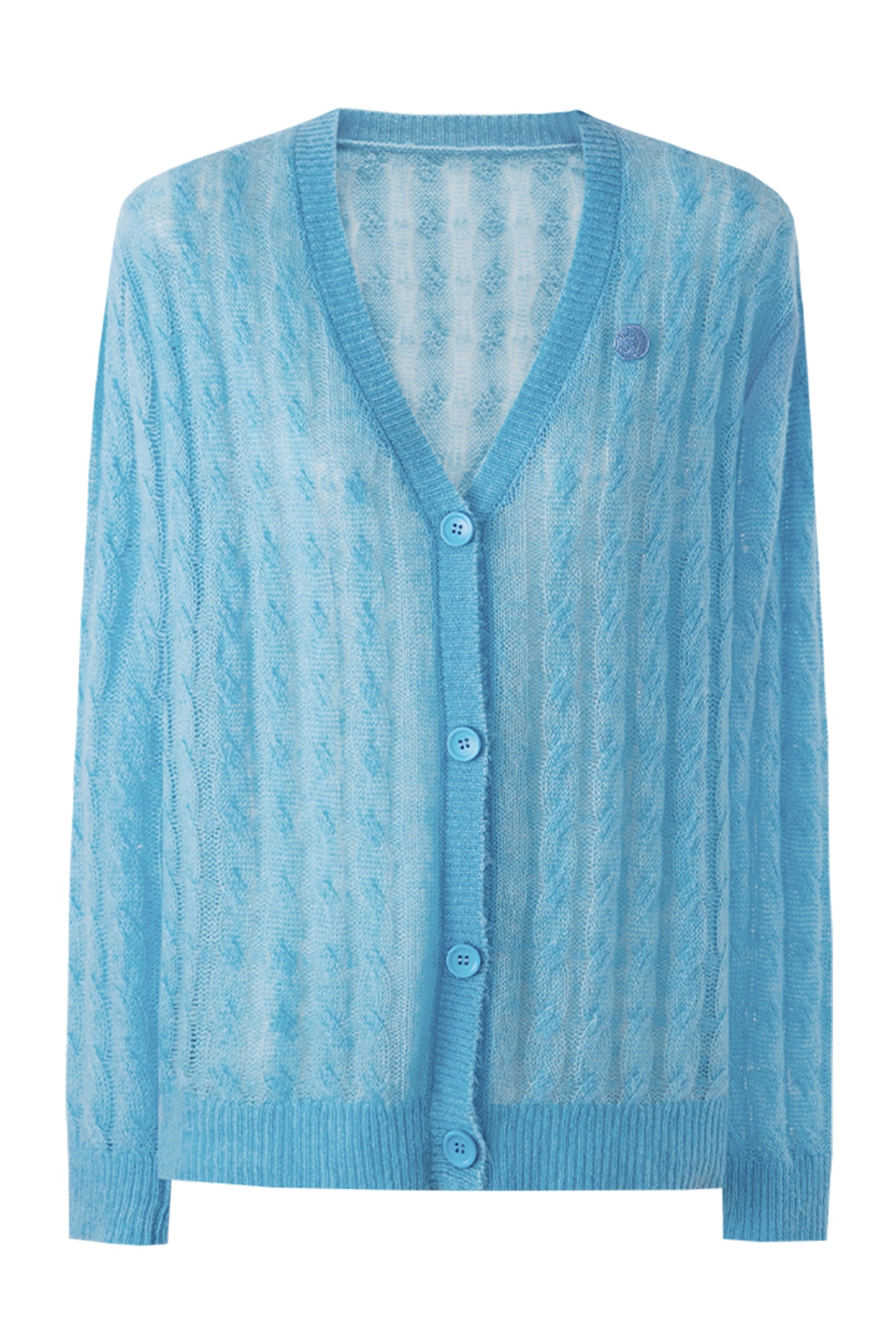 SELFWHO cashmere blended hollow twisted sweater