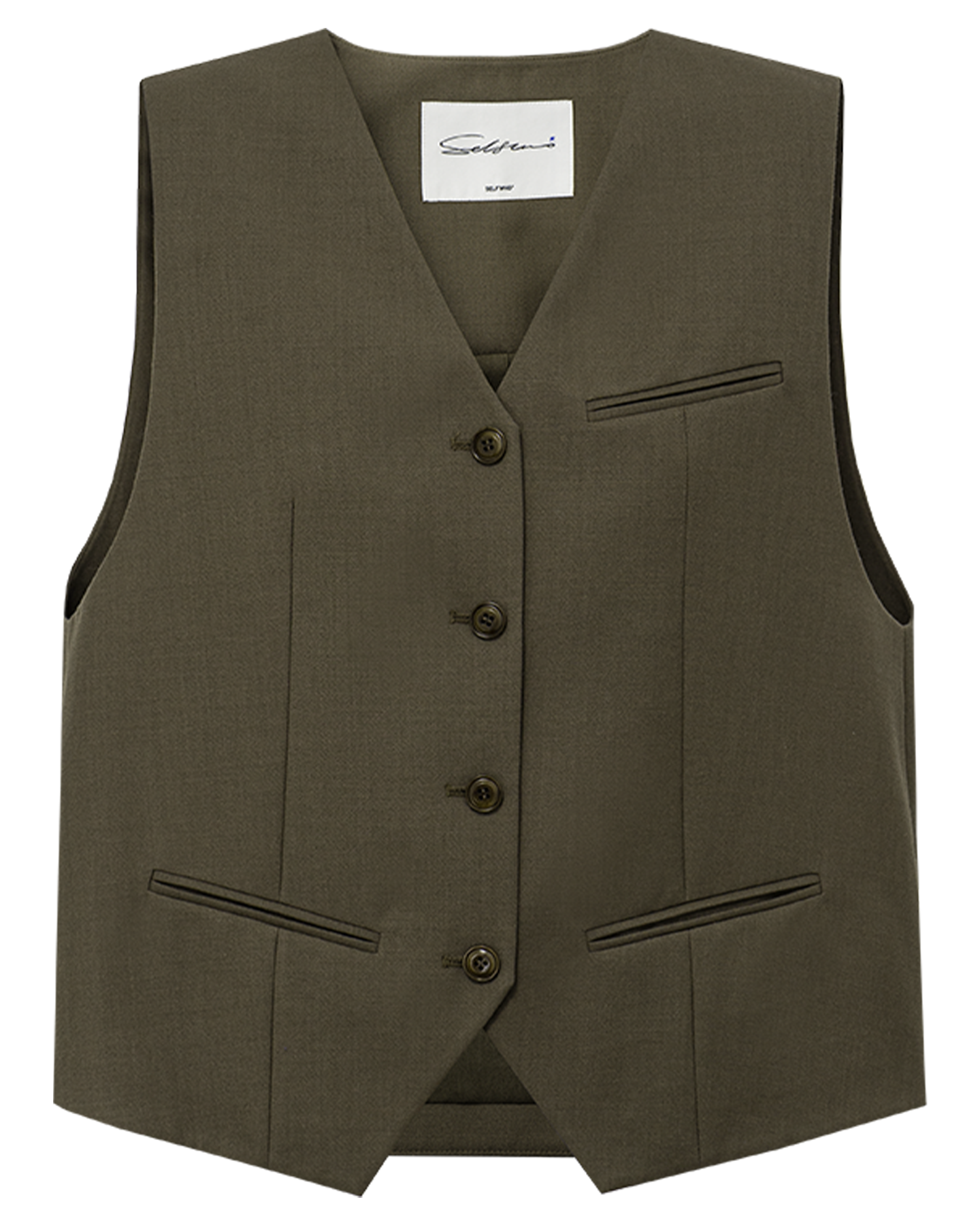 Relaxed Twill Vest – Wool Blend