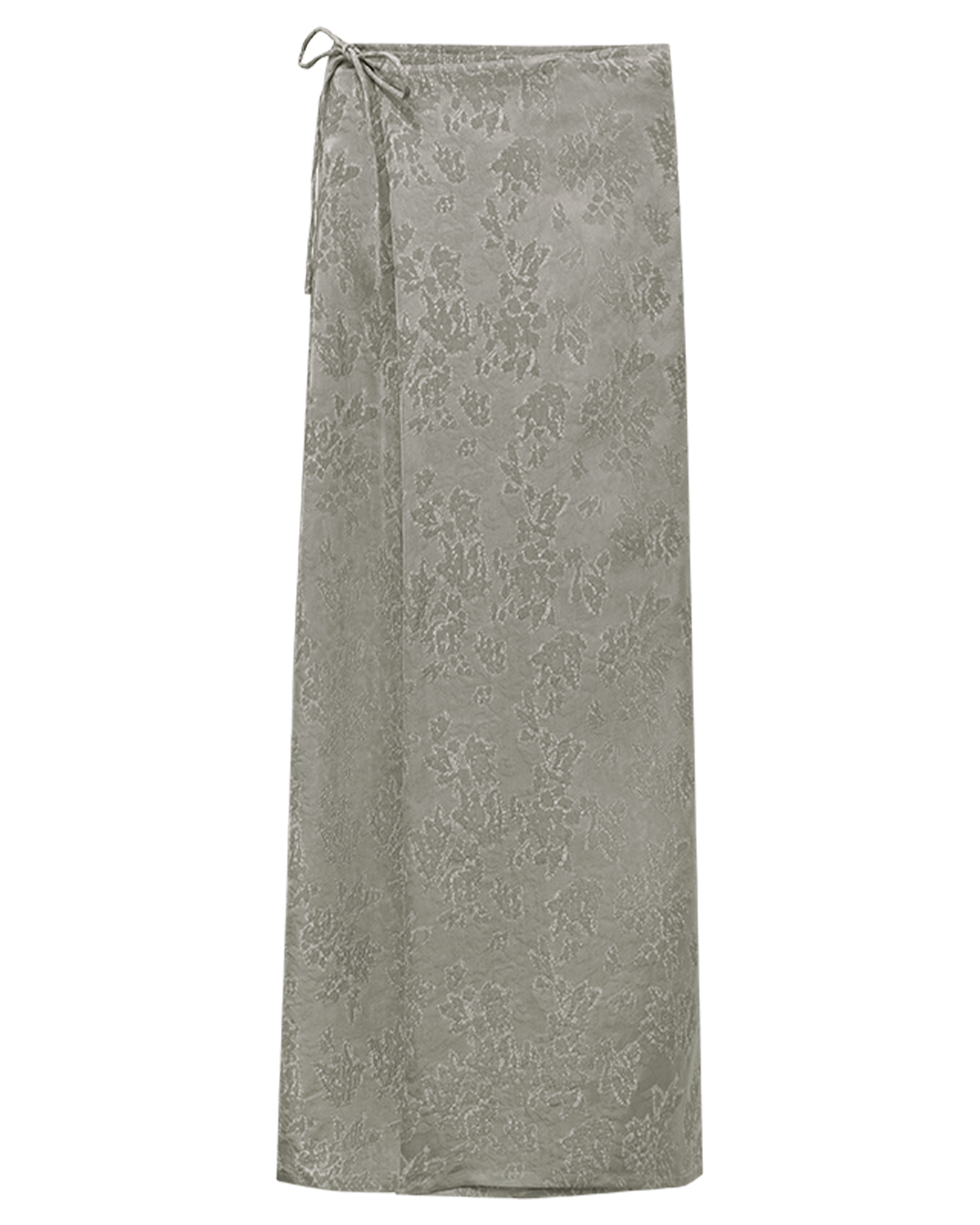 Asymmetric Wrap-Panel Jacquard Skirt
