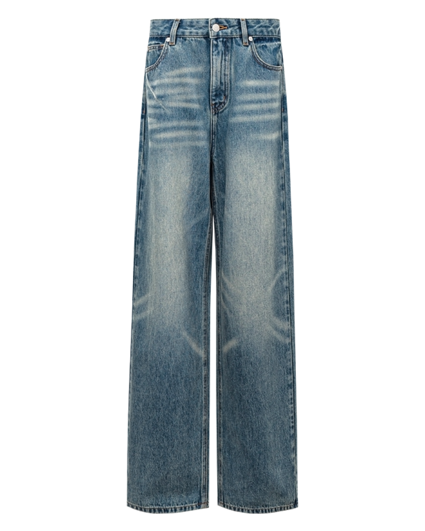 High Rise Straight Jeans – Vintage Blue Wash