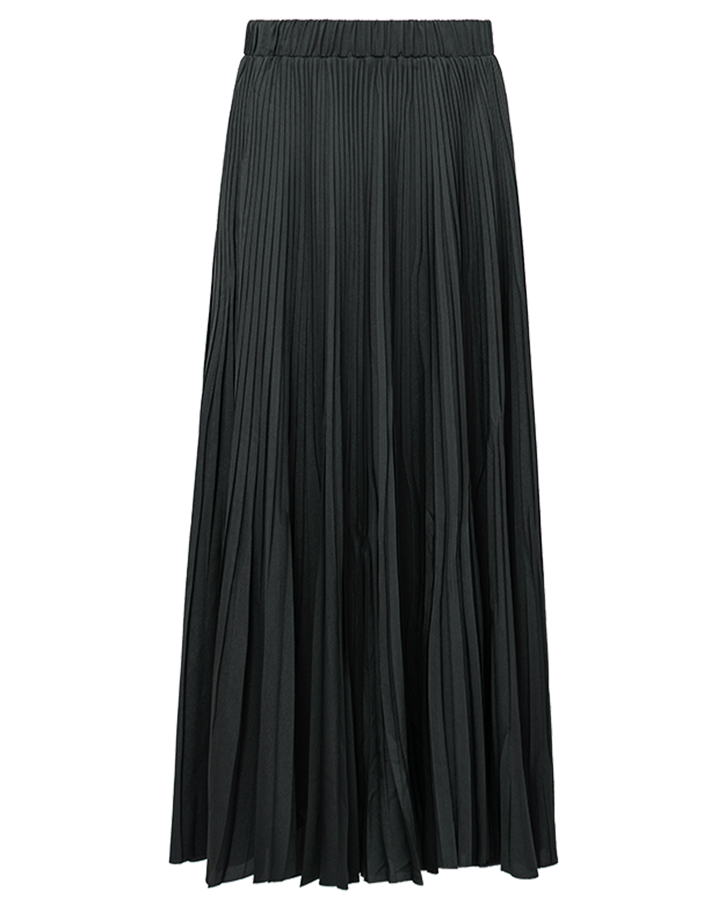 Asymmetric Pleated Fishtail Midi Skirt