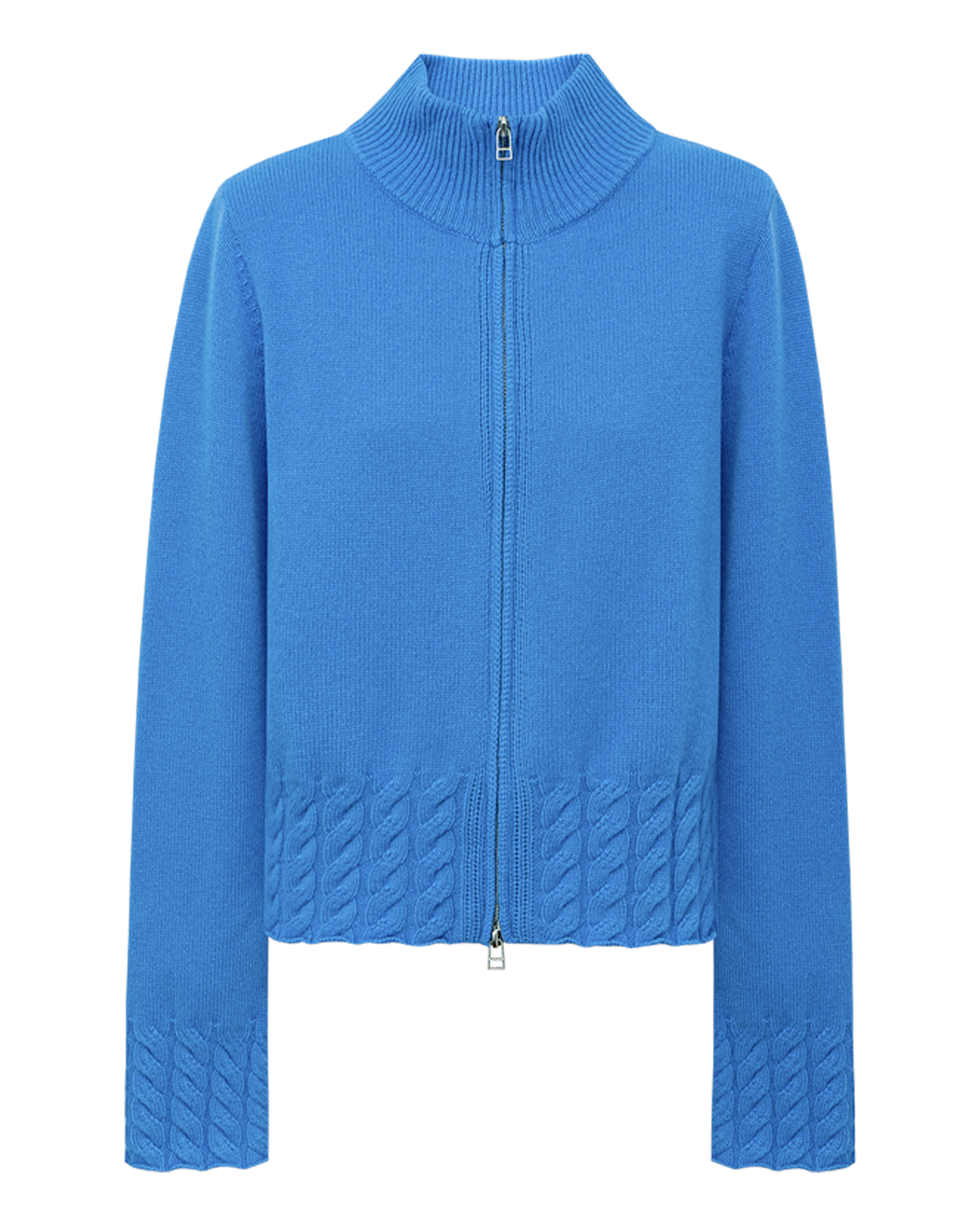 Zip-Front Turtleneck Sweater – Cropped Fit