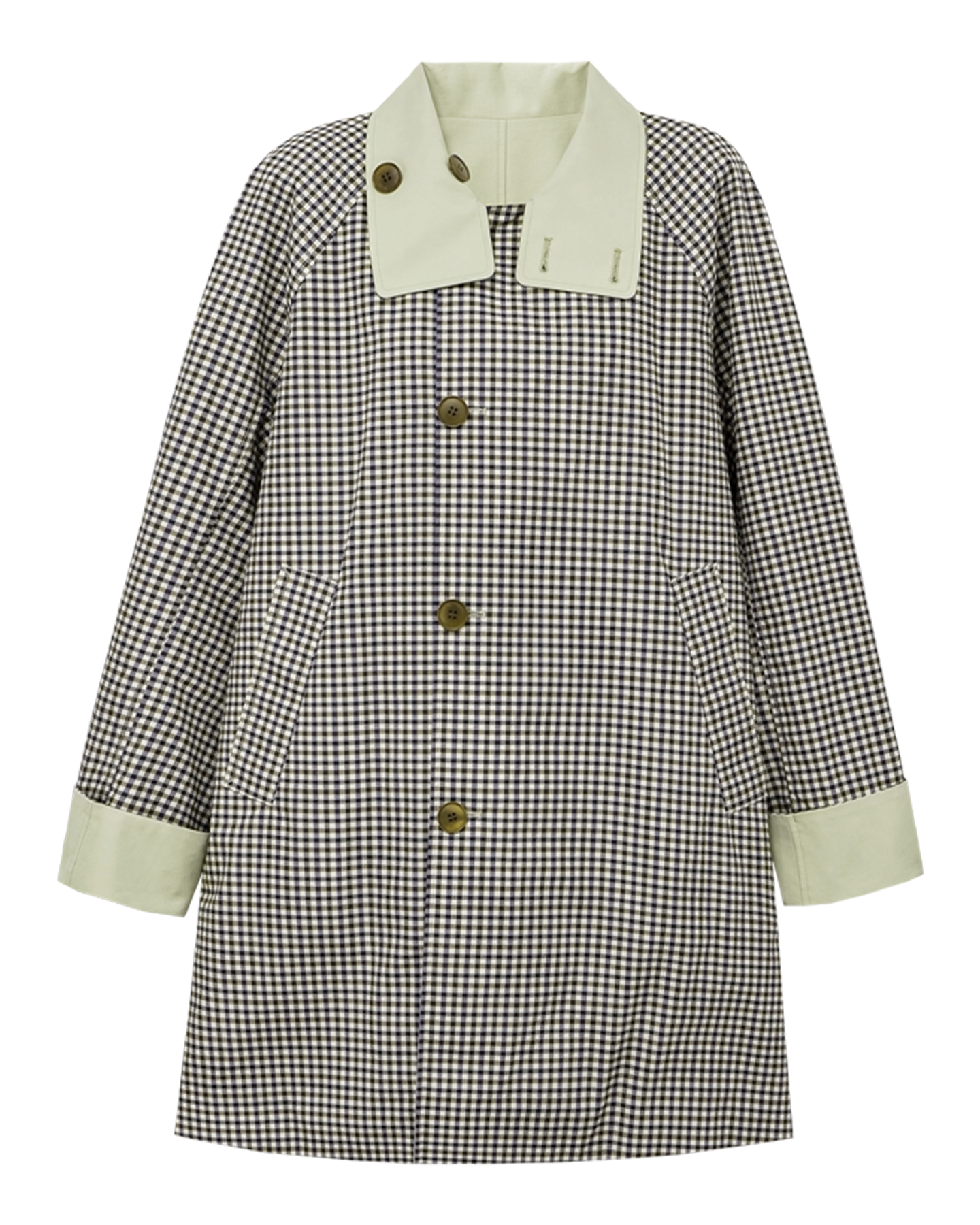 Reversible Check Trench Coat