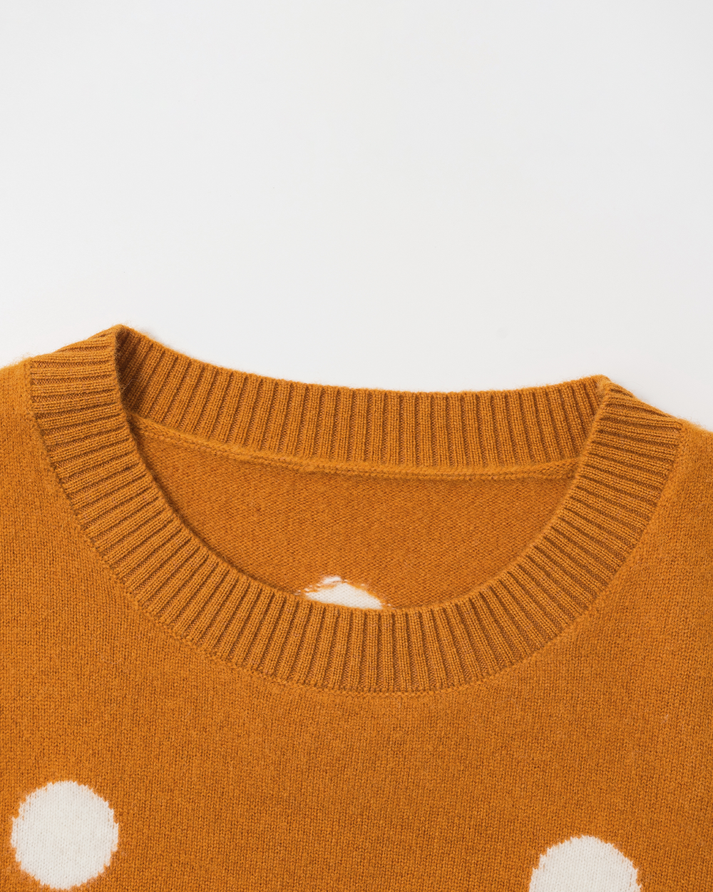 Merino-Blend Polka-Dot Pullover