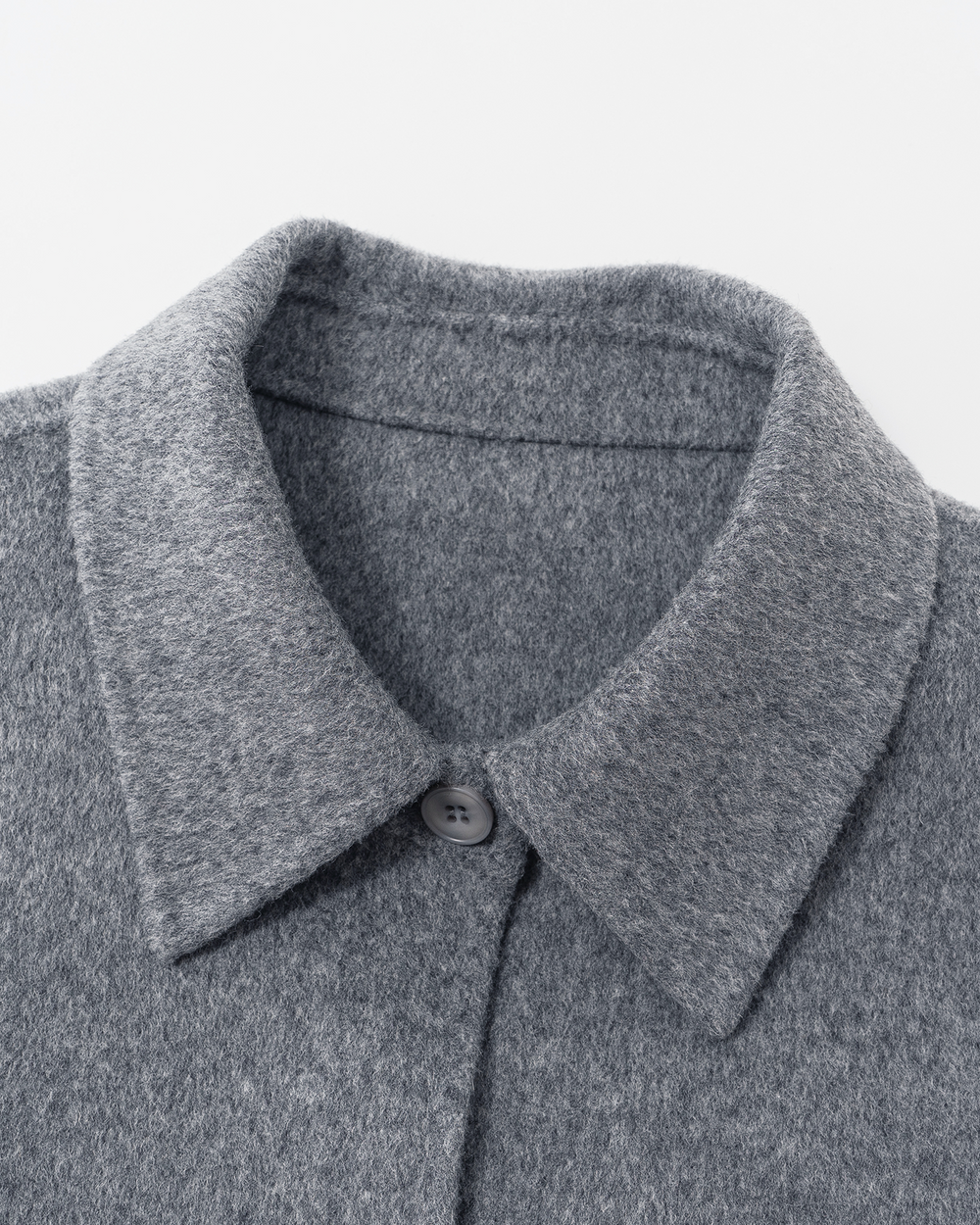 Double Face Wool Blend Detachable Tie Shacket