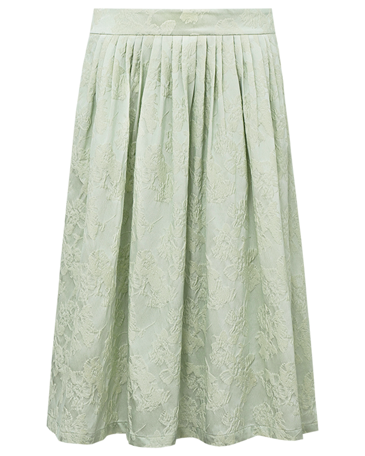 Sculpted Jacquard Mandarin Vest & Skirt Set-Silk-Blend