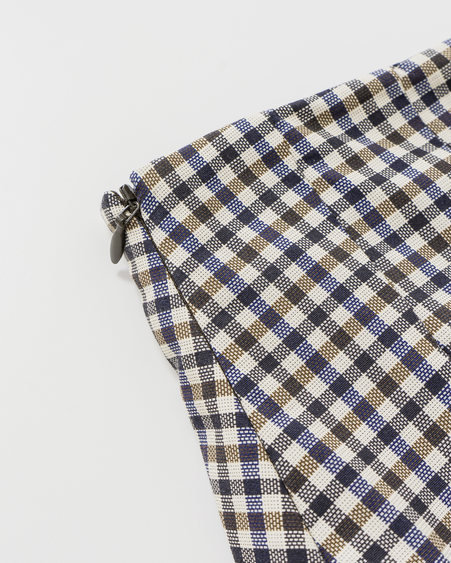 Vintage-Plaid Mini Skirt – Cotton