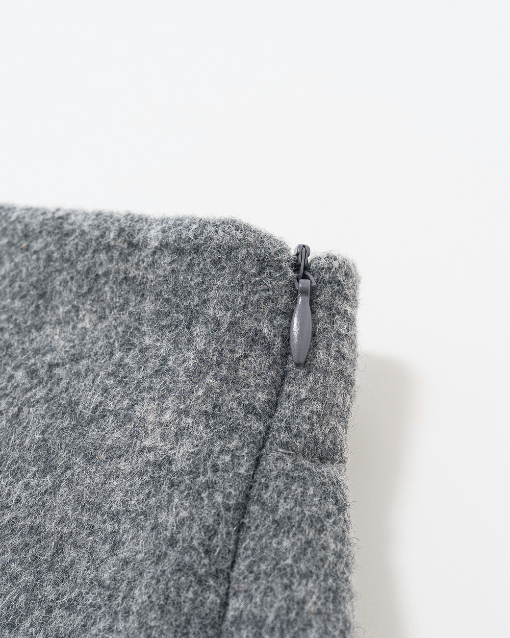 Double-Face Wool A Line Mini Skirt