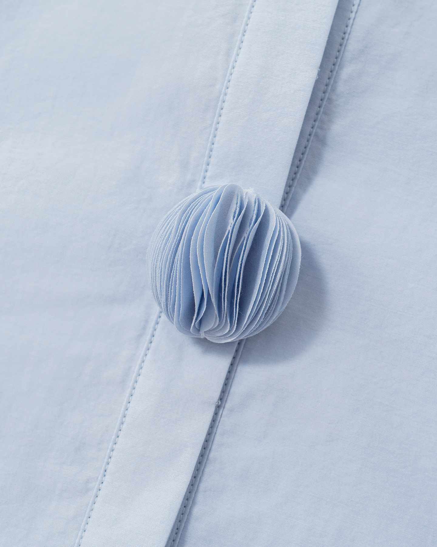 Paper-Ball Detail Long Sleeve Shirt – Cotton-Blend