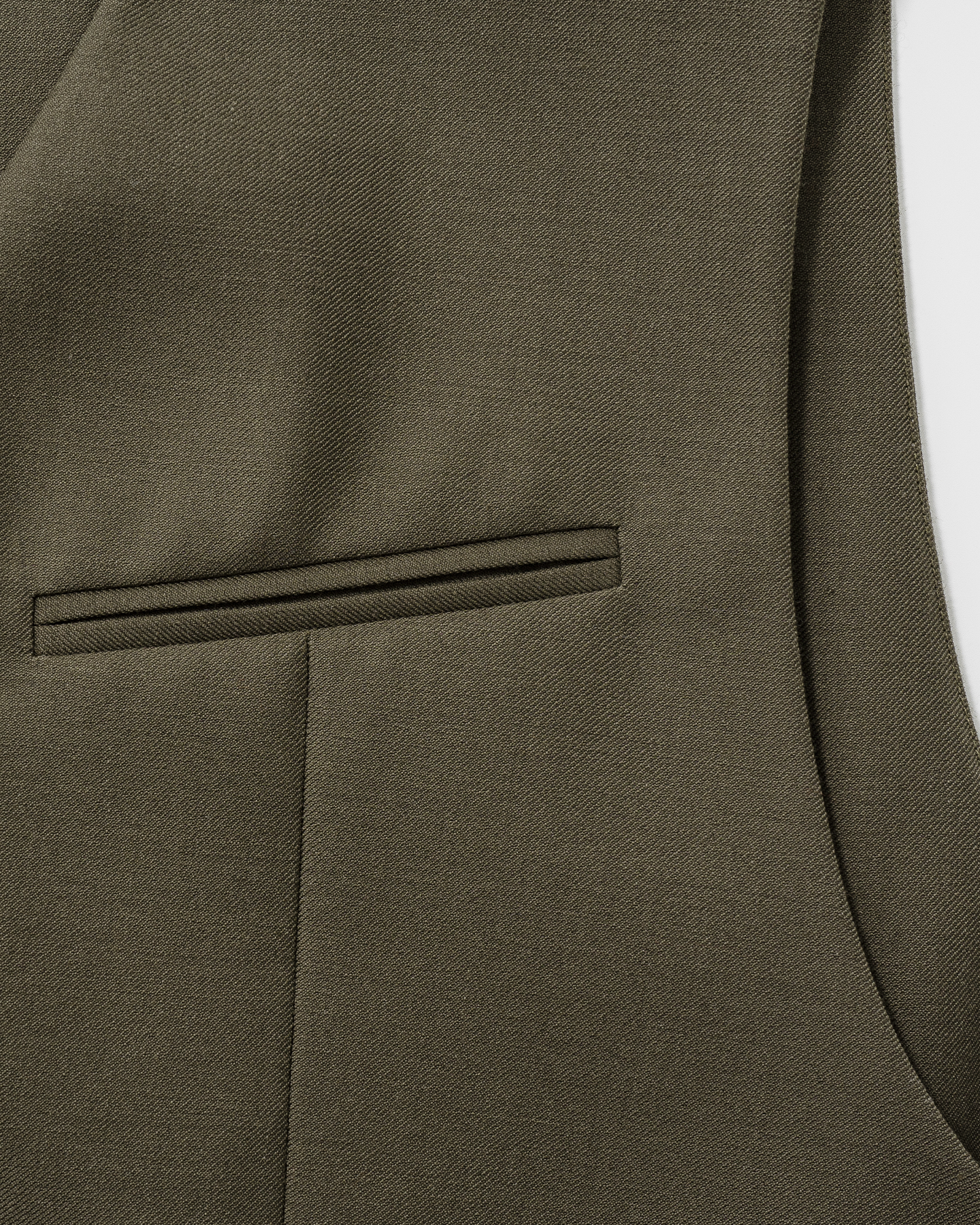 Relaxed Twill Vest – Wool Blend