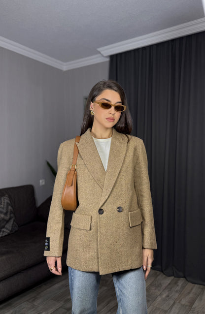 Retro old money style suit  for women loose versatile suit