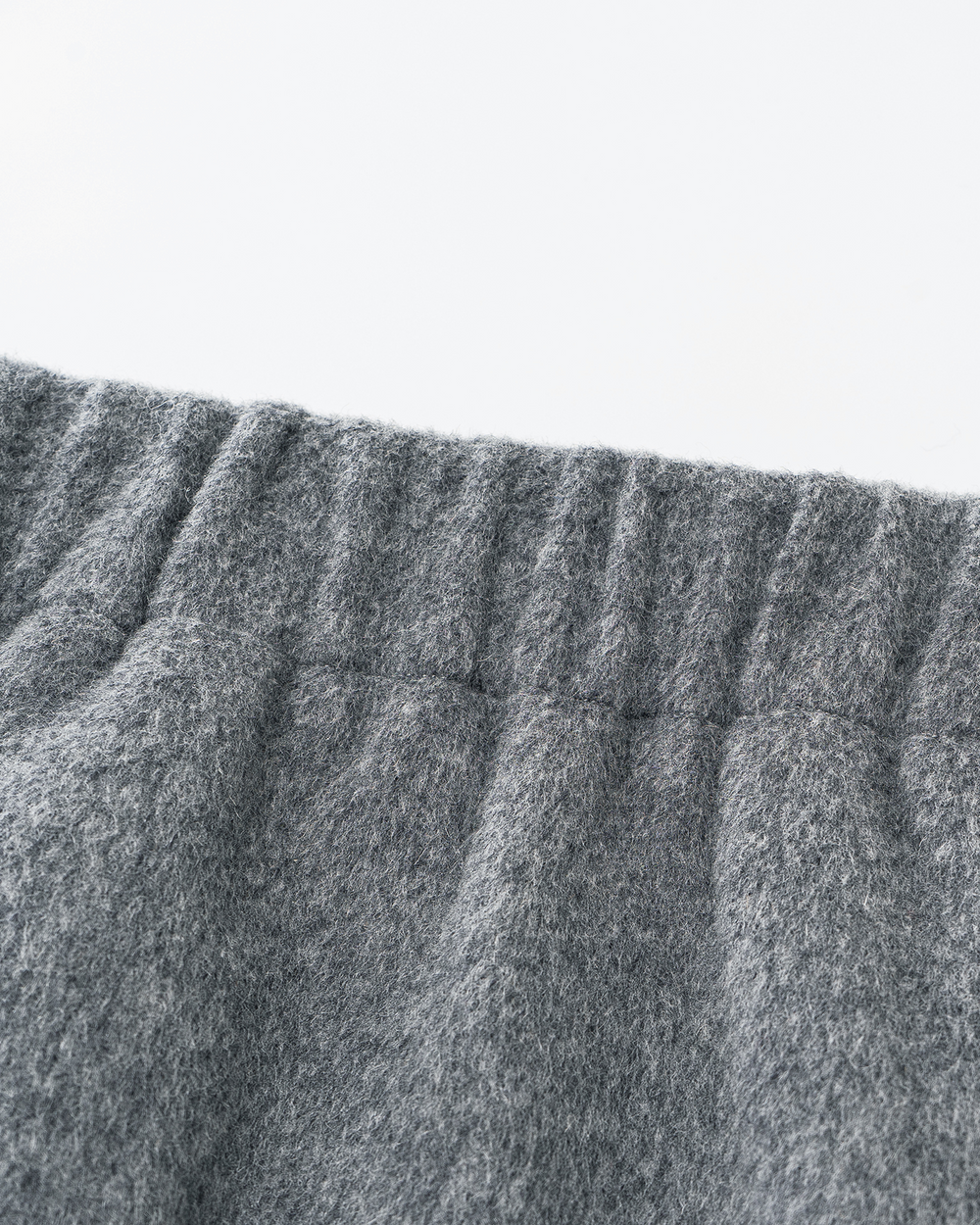 Double-Face Wool A Line Mini Skirt