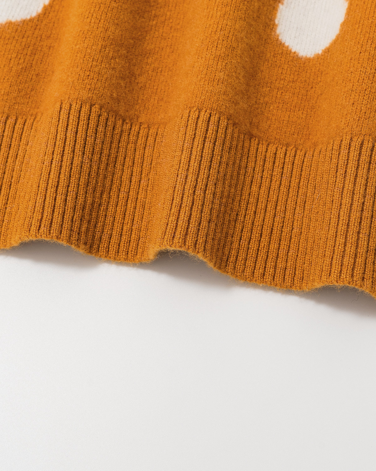 Merino-Blend Polka-Dot Pullover