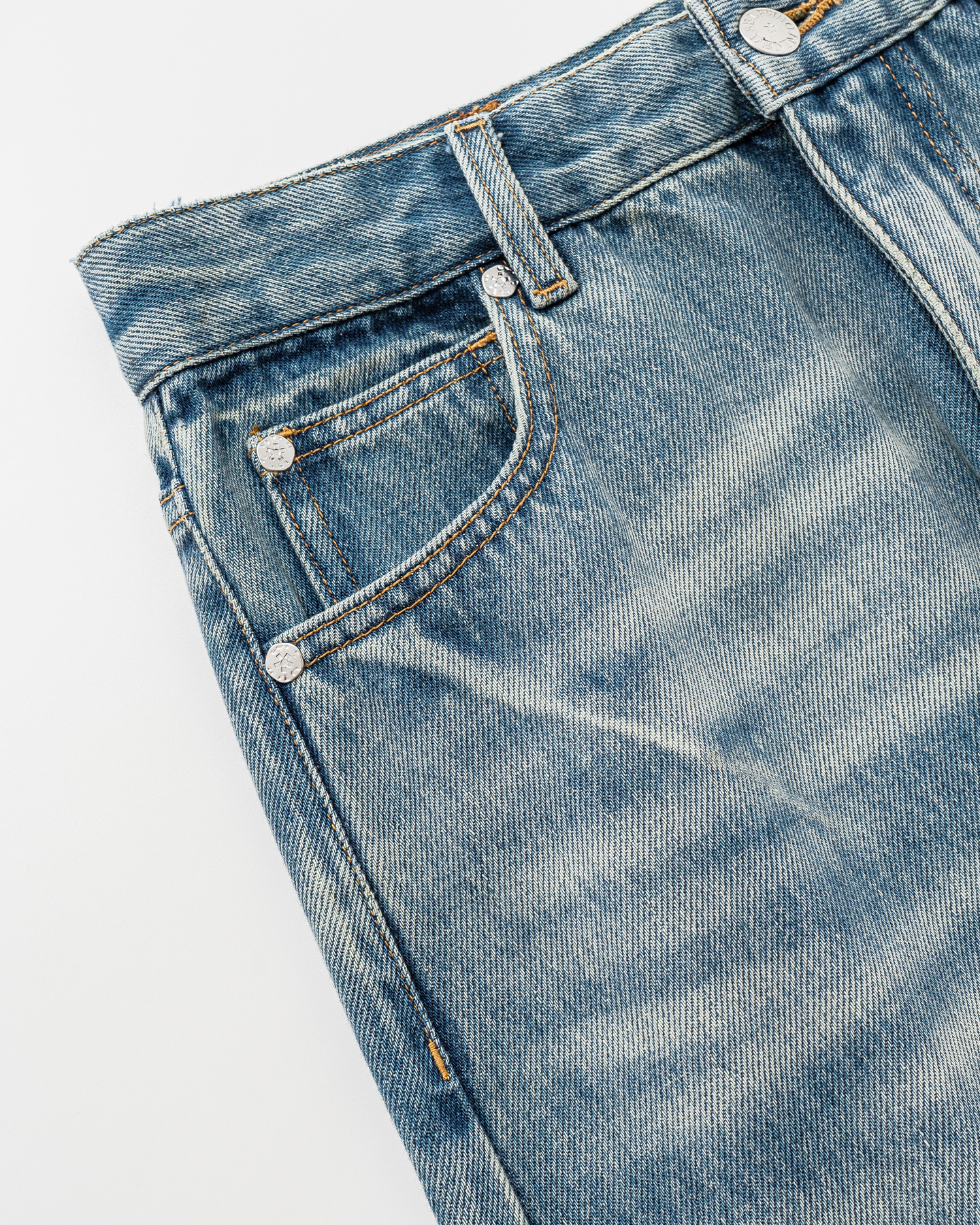 High Rise Straight Jeans – Vintage Blue Wash