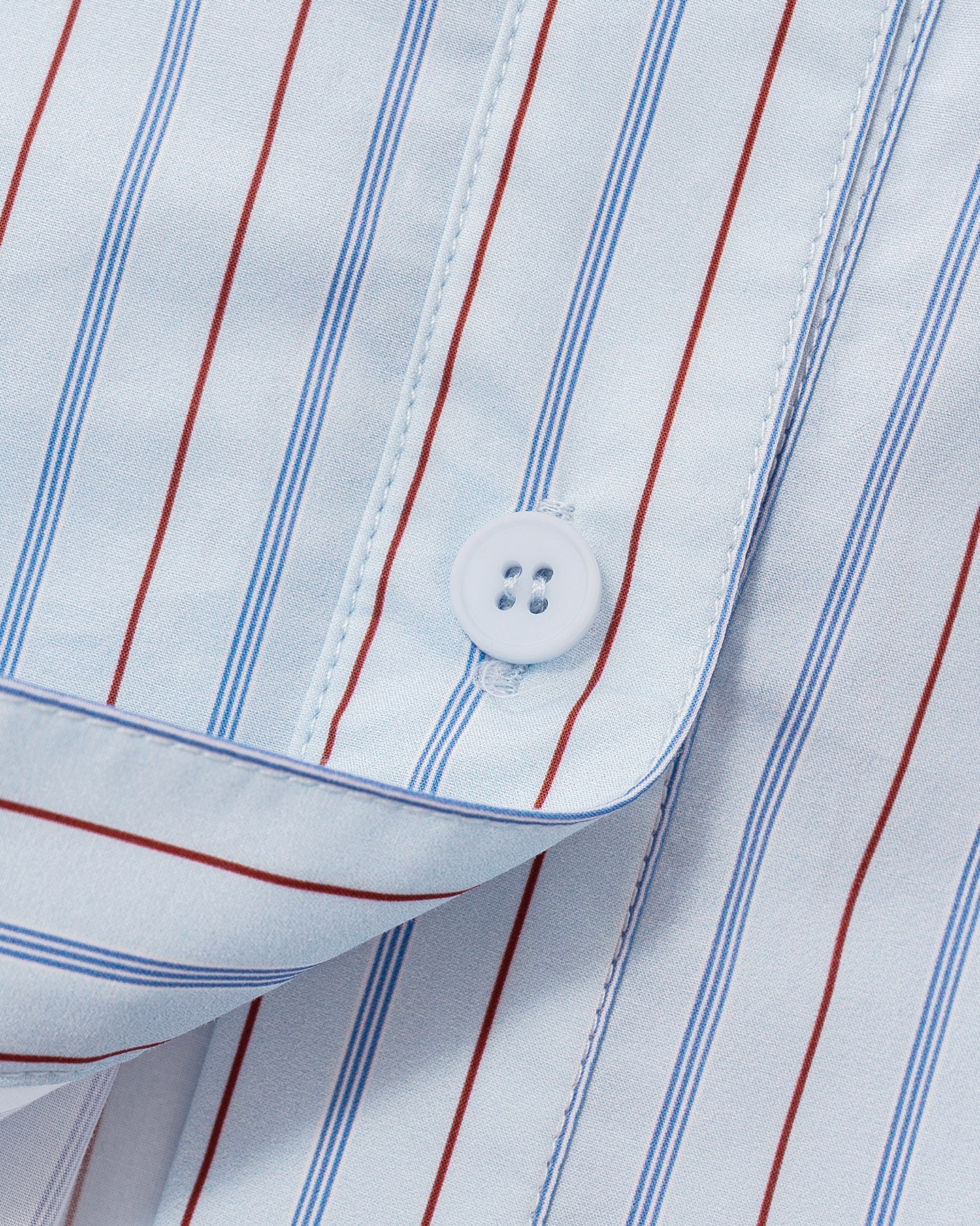 Scarf-Tie Stripe Shirt – Relaxed Cotton