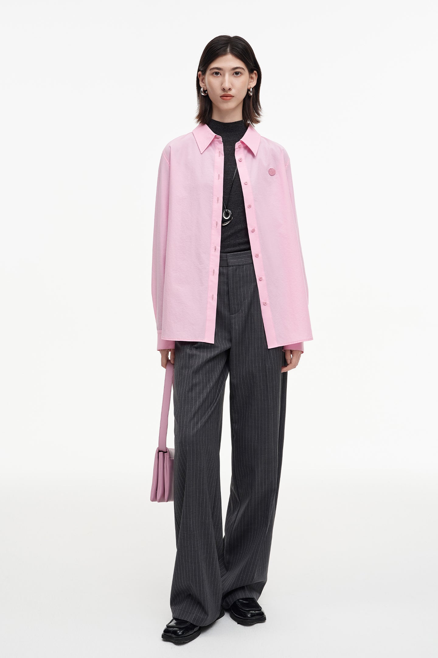 SELFWHO Merino Wool Half Turtleneck Sweater