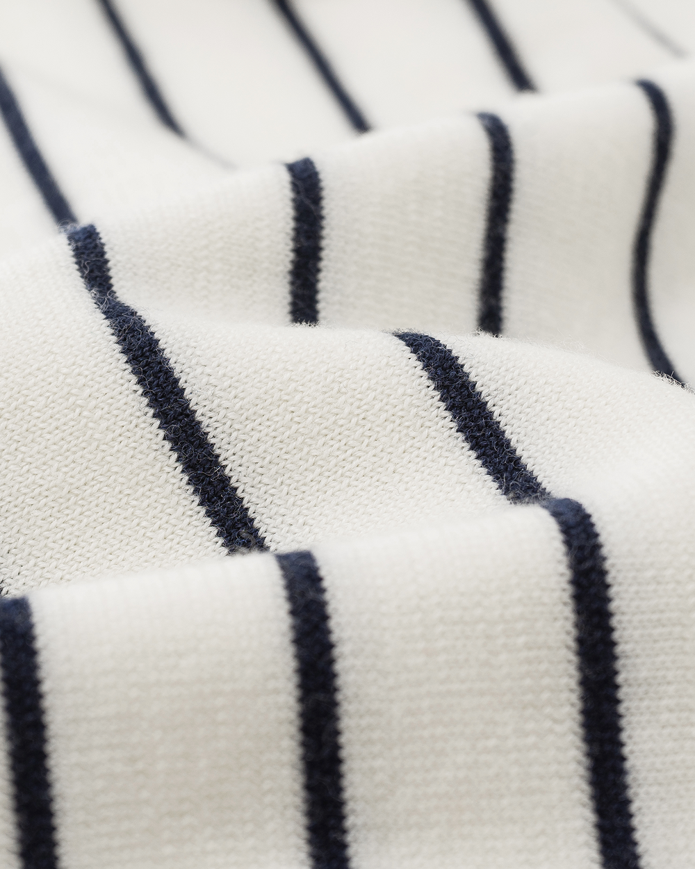 Contrast-Stripe Wool Pullover