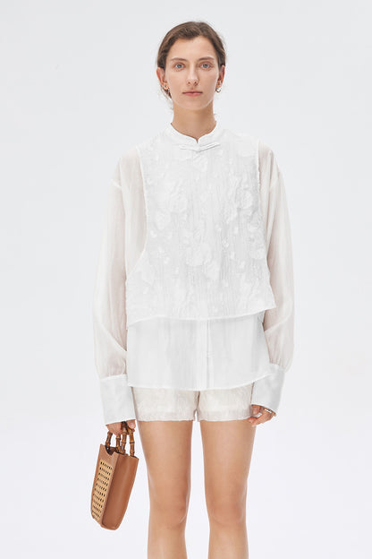 SEFLWHO Handmade Light Luxury Two-Piece Top + Shorts