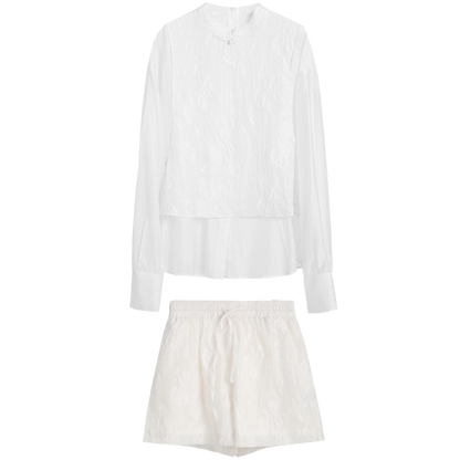 SEFLWHO Handmade Light Luxury Two-Piece Top + Shorts