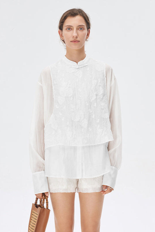 SEFLWHO Handmade Light Luxury Two-Piece Top + Shorts