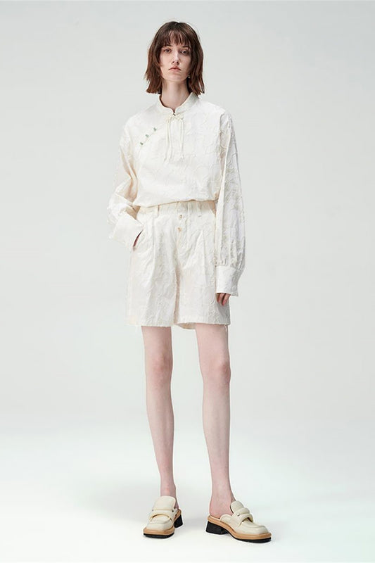 SELFWHO Retro Loose New Chinese Shirt Casual Outerwear