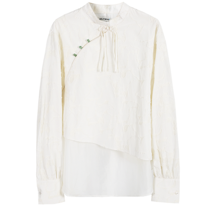 SELFWHO Retro Loose New Chinese Shirt Casual Outerwear