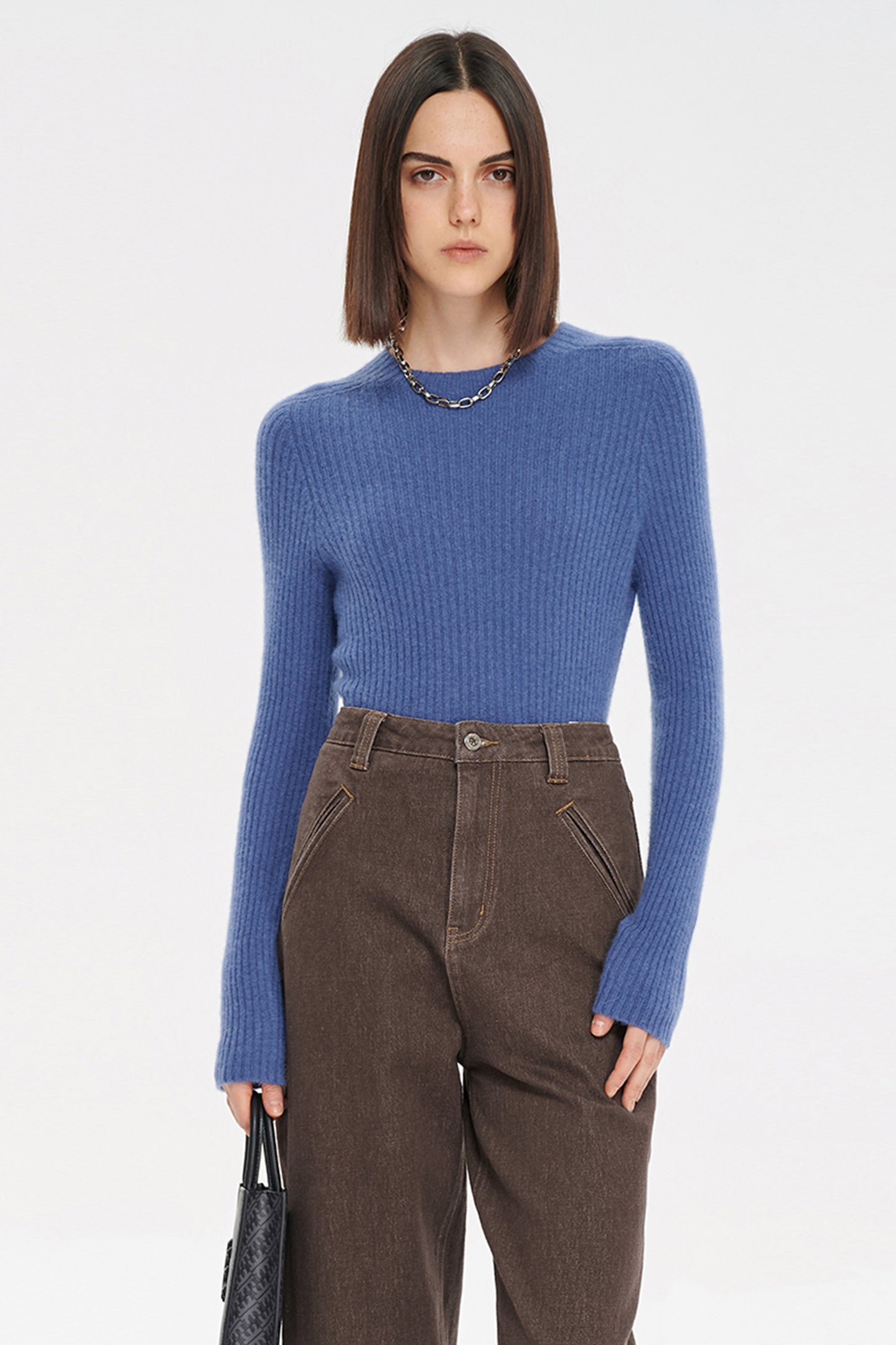 Selfwho Seamless Knitted Cashmere Sweater