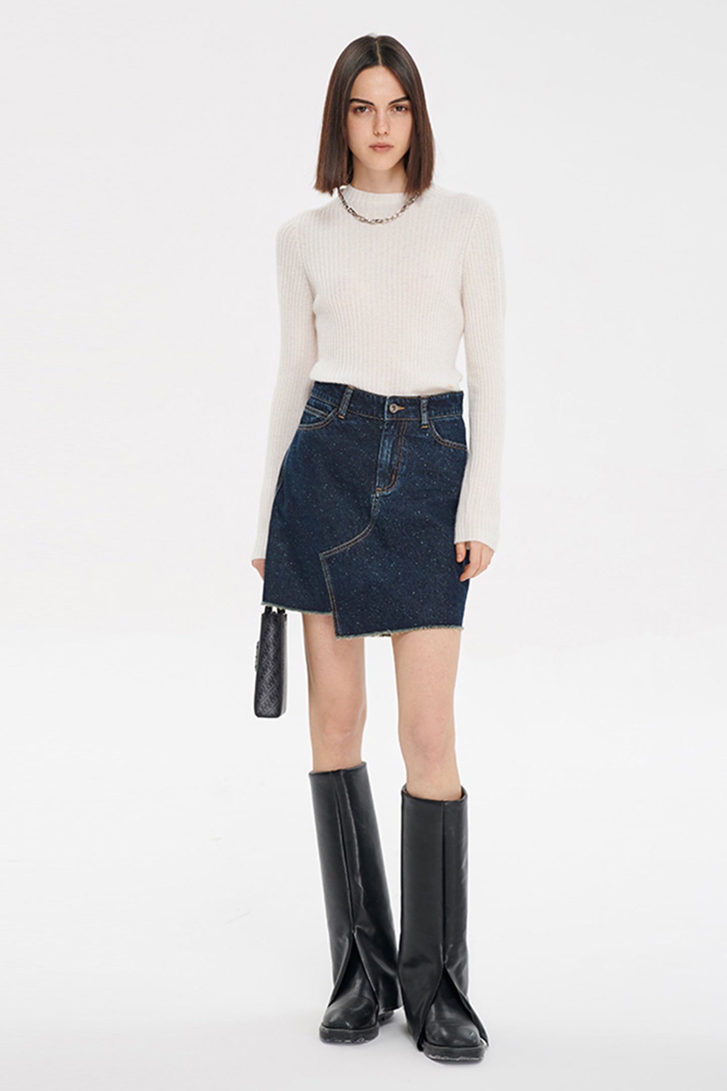Selfwho Seamless Knitted Cashmere Sweater