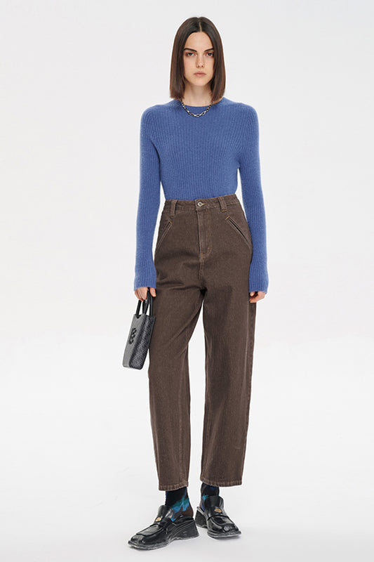 SELFWHO Seamless Knitted Cashmere Sweater