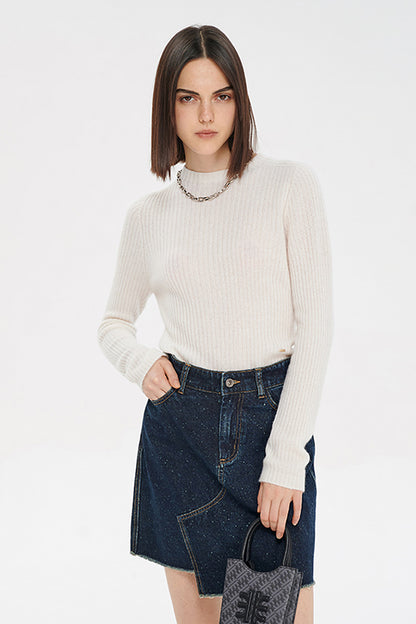 SELFWHO Seamless Knitted Cashmere Sweater
