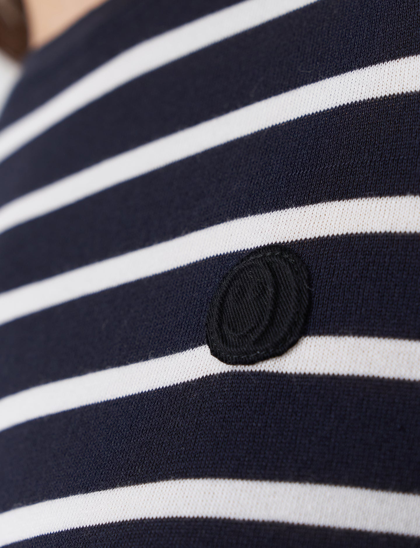 Striped knitted long sleeve top