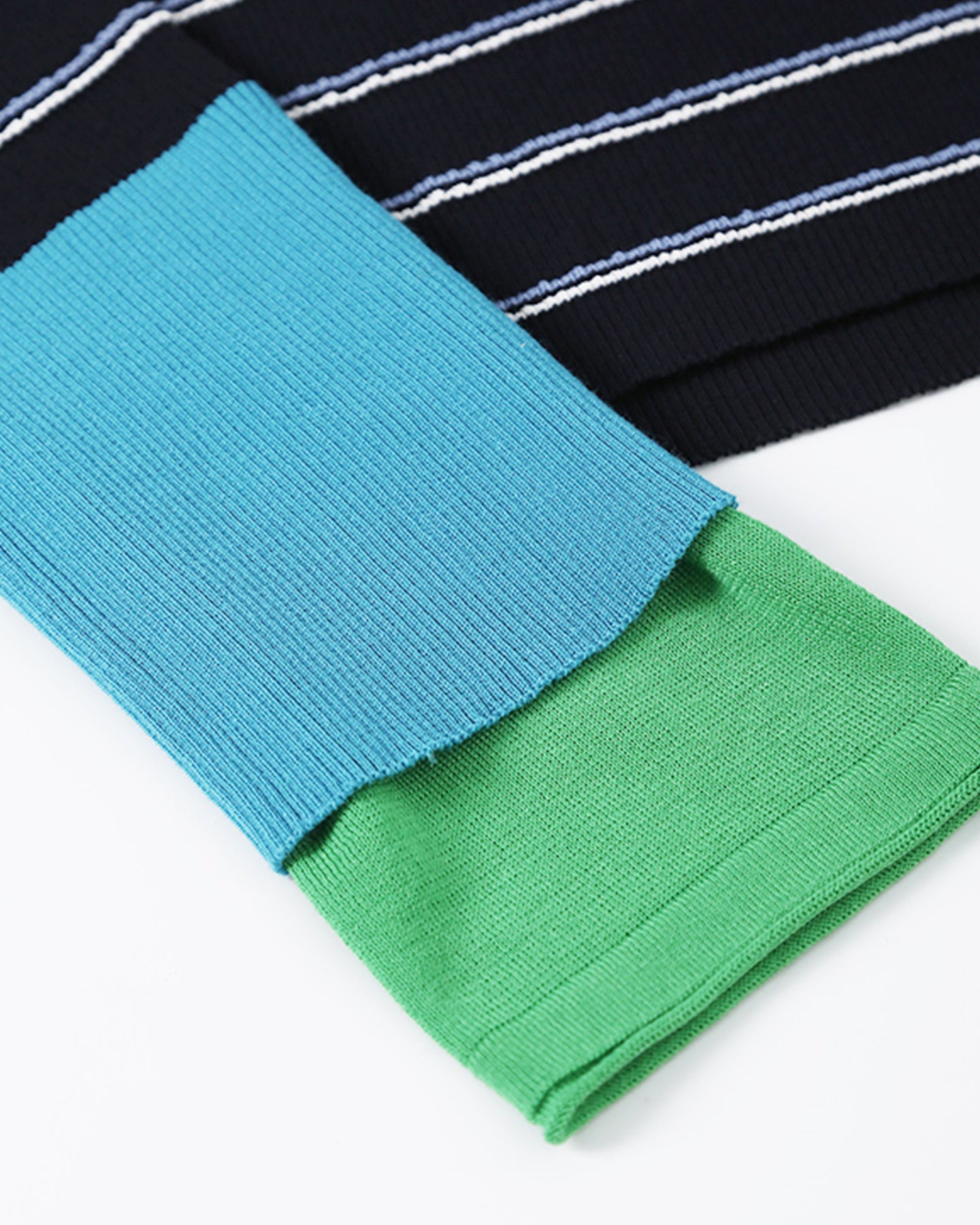 Black Striped Polo Shirt Slim Fit V-Neck Bottoming Shirt