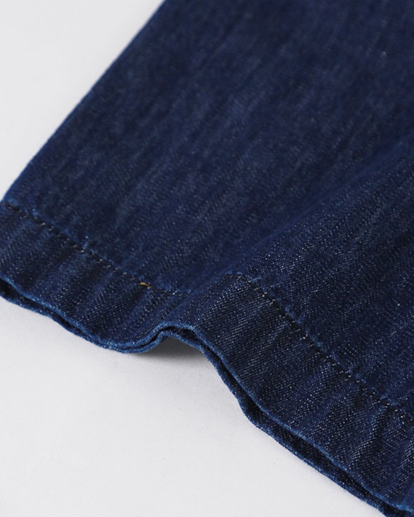 Navy blue cotton denim dress