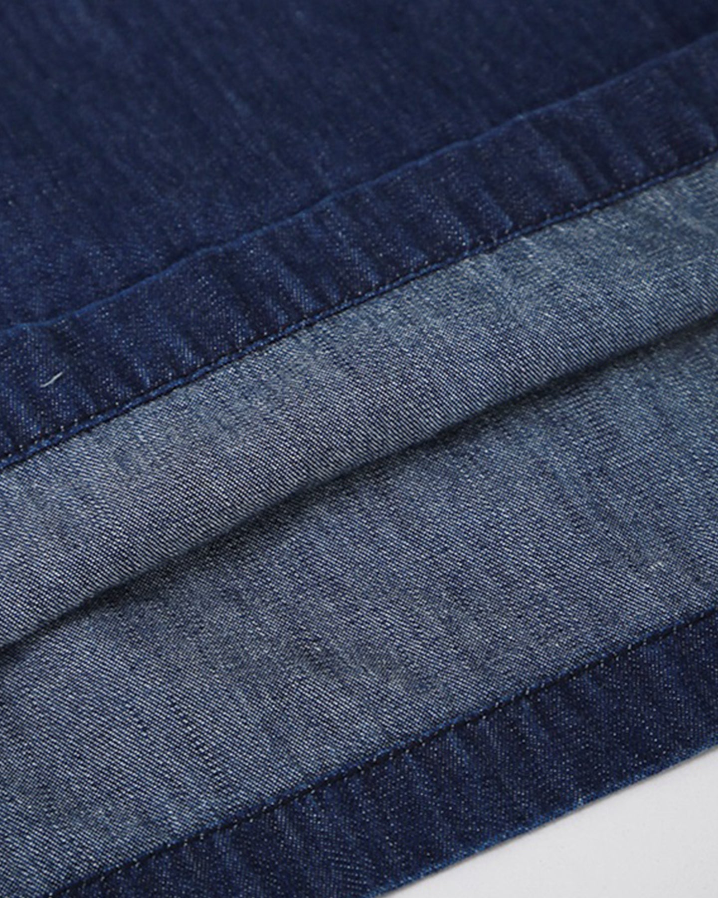 Navy blue cotton denim dress