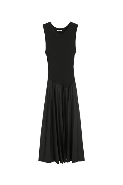 SELFWHO Piano Black Knitted Tank Dress