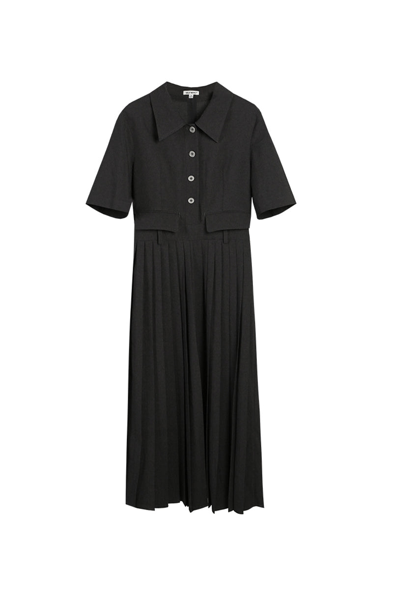 SELFWHO Spring High Waist Slim Commuter Dress