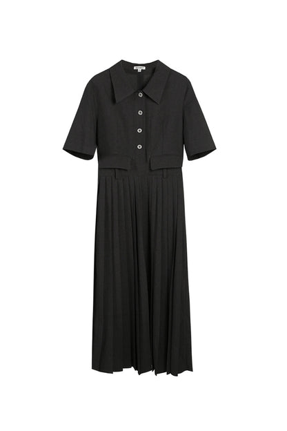SELFWHO Spring High Waist Slim Commuter Dress