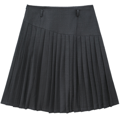 SELFWHO Low-waist drape temperament pleated skirt