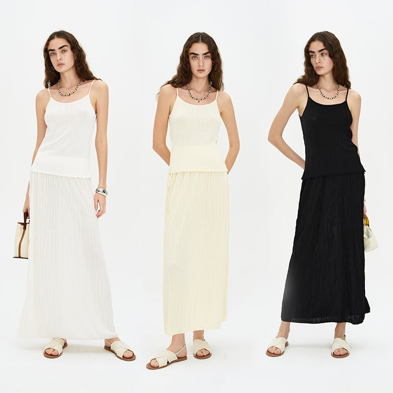 Straight Slim Fit Versatile Knitted Skirt