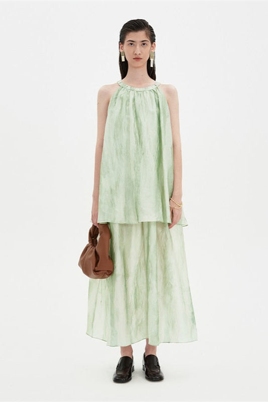 Mint Mambo Double Layer Maxi Dress