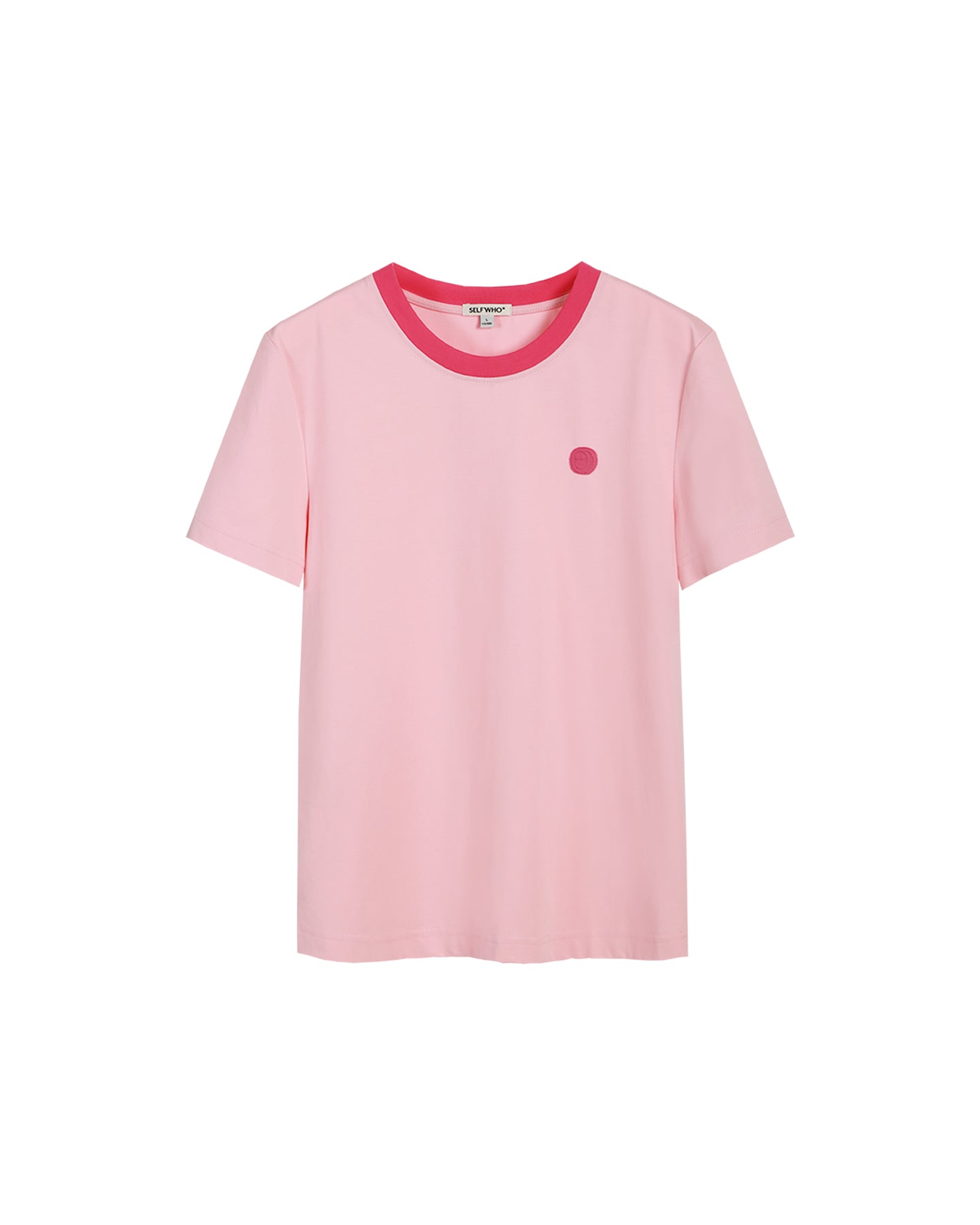 Pink Slim Design Short-Sleeved T-Shirt
