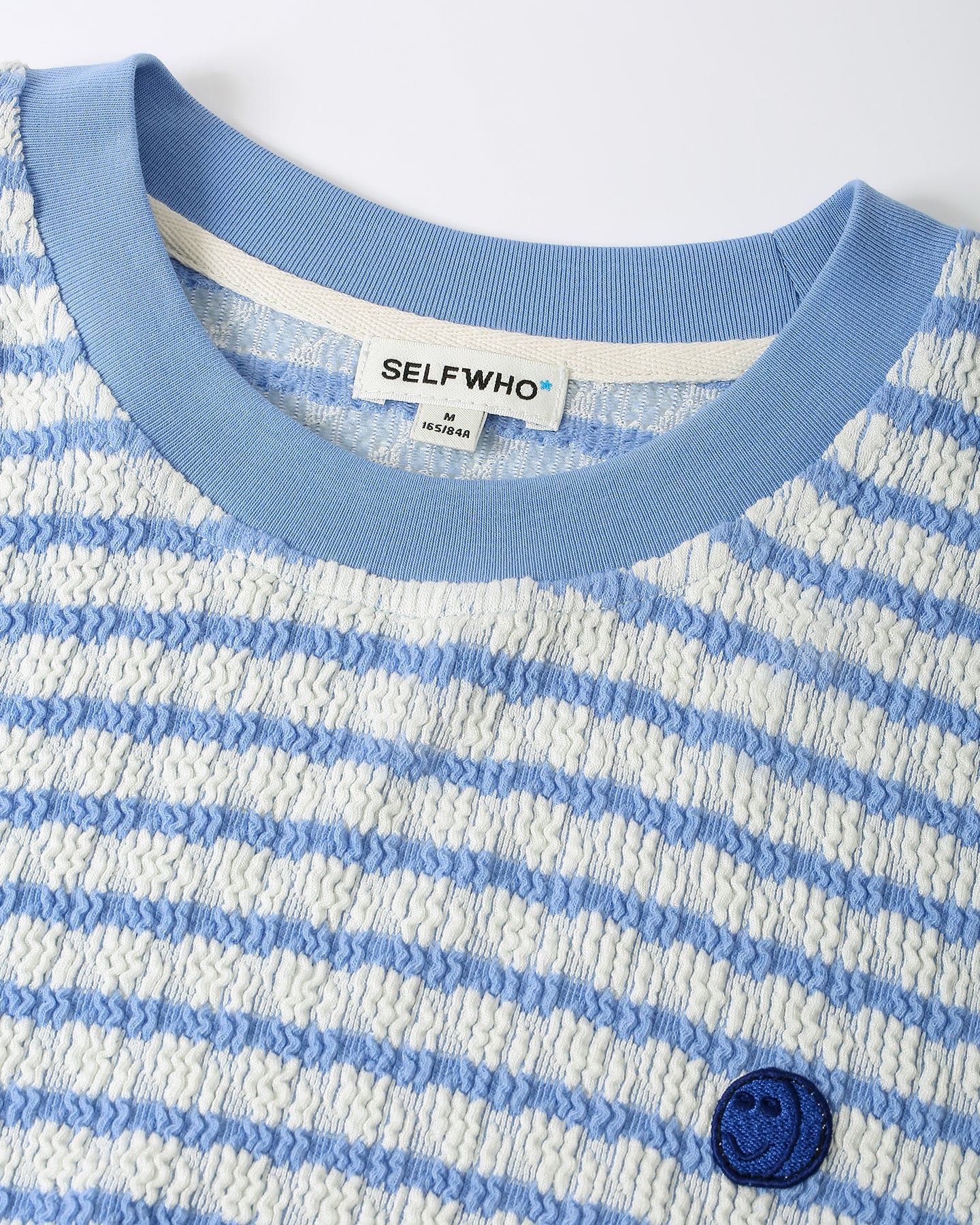 Short Sleeve Blue Striped Top