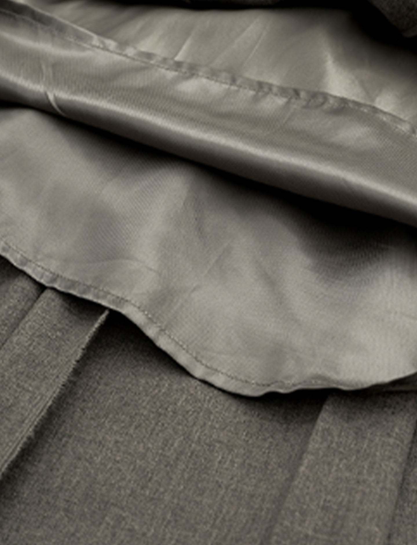 High Waist Casual Half-Length Pleated Skirt+Vest