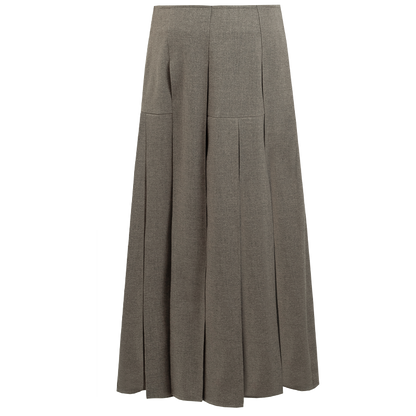SELFWHO High Waist Casual Half-Length Pleated Skirt+Vest（The size is small, it is recommended to order a size up）